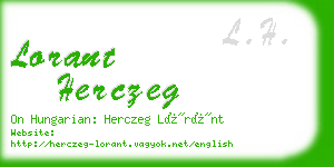 lorant herczeg business card